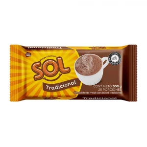 Chocolate Sol Tradicional Con Azucar x 500 g