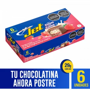 Chocolatina Jet 6 und Por 29 g Fresas Con Crema x 174 g