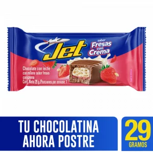 Chocolatina Jet Fresas Con Crema x 29 g