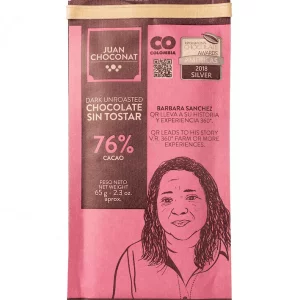 Chocolatina Juan Choconat Sin Tostar Chocolate Oscuro 65 g