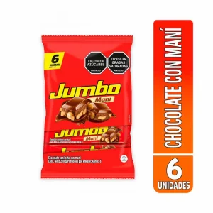 Chocolatina Jumbo Con Maní x 35 g x 6 und