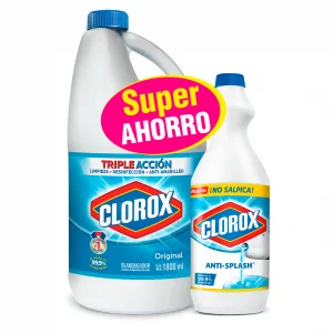 Clorox Original 1800 ml + Clorox Anti-Splash 930 ml Precio Especial