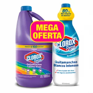 Clorox Ropa 1800 ml Color + Blancos Intensos 930 ml Precio Especial