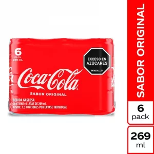 Coca Cola Sabor Original Lata 6 x 269 ml x 1614 ml