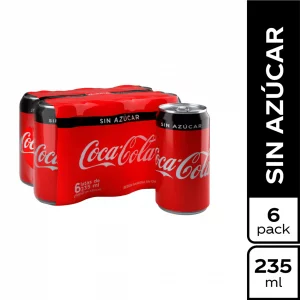 Coca Cola Sin Azúcar Lata 6X235 ml