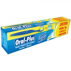 Crema Cool Mint x 70 g Oral Plus+Cepillo+Protector