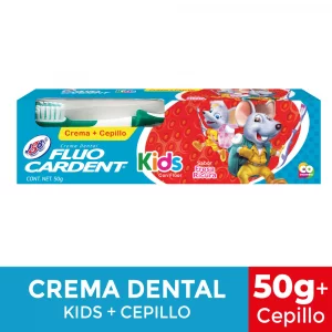Crema Fluocardent Kids x 50 g + Cepillo