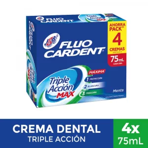 Crema Fluocardent Multiacción 4X75 ml Frescura Máxima