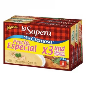 Crema La Sopera 6 Porciones Surtida x 3 und