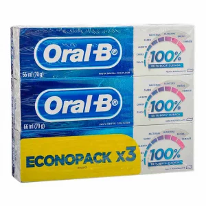 Crema Oral B 100% X 3 und 66 ml Precio Especial