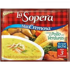 Crema Sopera Pollo Verduras 3 Porciones 45 g