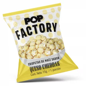 Crispetas Pop Factory Gourmet Queso Cheddar x 15 g