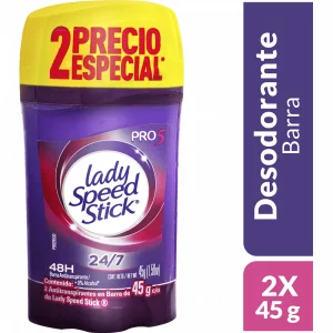 Desodorante Lady Speed Stick 2X45 g Proteccion 5En1