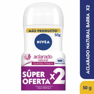 Desodorante Nivea Barra Women Aclarado Natural 2 x 50 ml