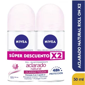 Desodorante Nivea Roll-On Aclarado Natural 2 x 150 ml