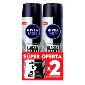 Desodorante Nivea Spray Men Precio Esp 2 x 150 ml Inv Black
