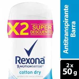 Desodorante Rexona 2X50 g Cotton Barra