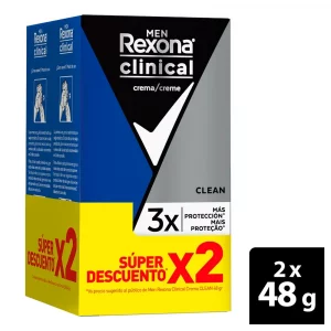 Desodorante Rexona Clinical Men Barra 2und x 48g c/u Precio Especial