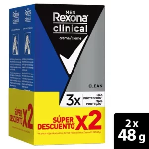 Desodorante Rexona Clinical Men Clean 2und x 48g c/u