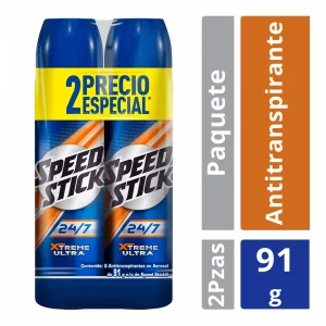 Desodorante Speed Stick 24/7 Xtreme Ultra Aerosol 91g x2