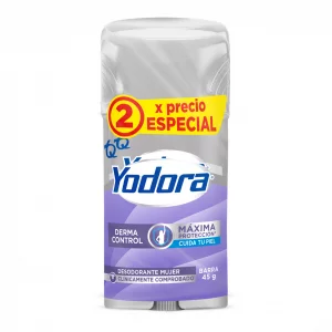 Desodorante Yodora Barra $ Especial Derma Control 2 x 45 G