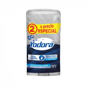 Desodorante Yodora Barra $ Especial Total Control 2 x 50 G