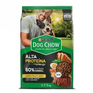 Dog Chow Adulto Alta Proteína Carne Pollo Huevo x 7500 g