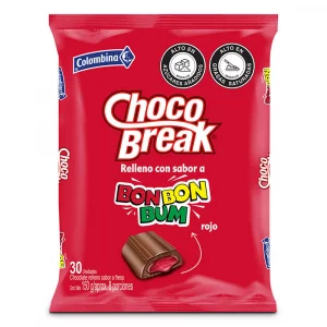 Dulce Chocobreak Relleno De Bom Bom Bum x 150 g