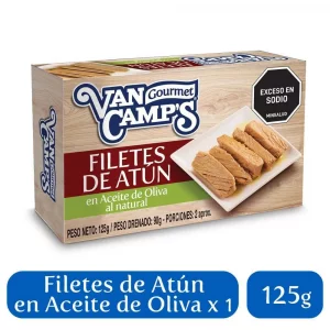 Filetes De Atun Van Camps En Aceite De Oliva x 125 g