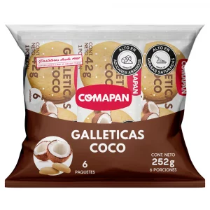 Galleta Comapan Coco 6 Paq X 42 g