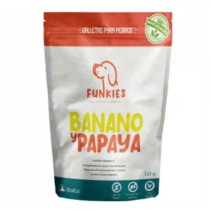 Galleta Para Perros Funkies Natural Banano Y Papaya x 125 g