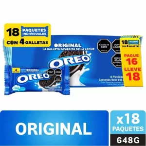Galletas Oreo Original Pague 16 Lleve 18 und x 648 g