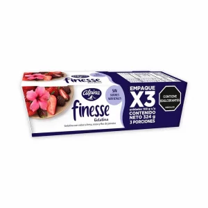 Gelatina Finesse Mpl x 3 Frutos Rojos x 324 g