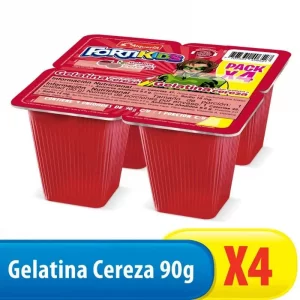Gelatina Fortikids 4 und x 90 g c/u Cereza