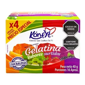 Gelatina Konfyt x 4 und x 10 g Precio Especial Surtido x 40 g