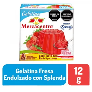 Gelatina Mercacentro Con Splenda Fresa x 12 g