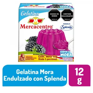 Gelatina Mercacentro Con Splenda Mora x 12 g