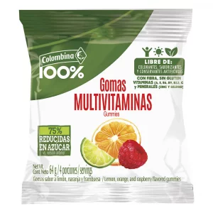 Gomas 100% Colombina Multivitaminas x 64 g