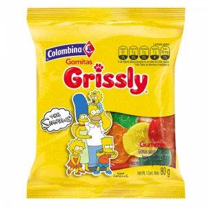 Gomas Grissly Simpsons 80 g