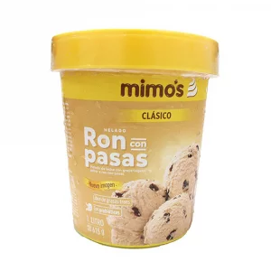 Helado Mimos Ron Pasas 1 Litro/560 g
