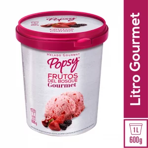 Helado Popsy Gourmet Frutos Del Bosque 1 Litro/600 g