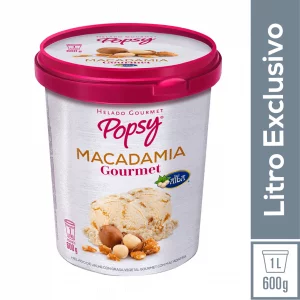 Helado Popsy Gourmet Macadamia 1 Litro/600 g