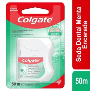 Hilo Dental Encerado Colgate Menta 50 m