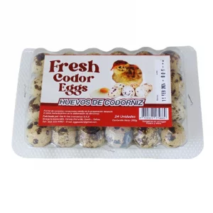 Huevos De Codorniz Fresh Codor Eggs Cubeta Plastica x 24 und
