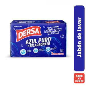Jabon Dersa Azul Puro Bicarbonato Barra 3 und x 690 g
