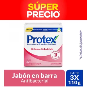 Jabón en barra Protex Balance Saludable  110g x 3 Und