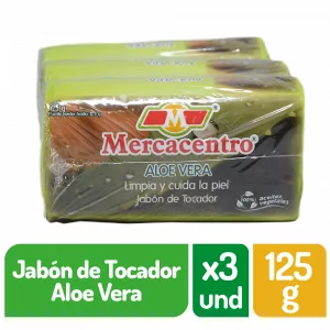 Jabón Mercacentro 3X125 g Aloe Vera