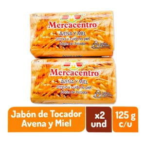 Jabón Mercacentro Avena Y Miel 2 x 125 g