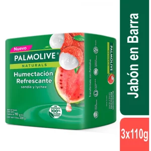 Jabon Palmolive  Watermelon & Lychee en barra 3undx110g