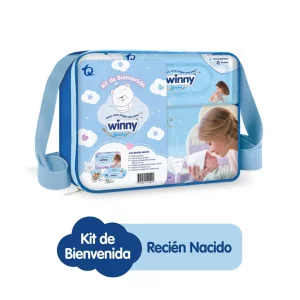 Kit Winny Sensitive de Bienvenida con Pañalera